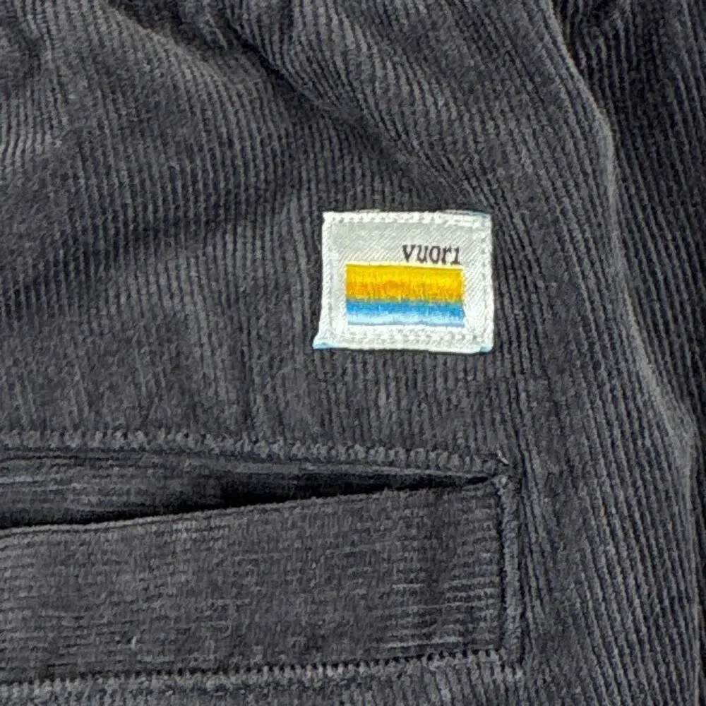Vuori Pants Mens XL Gray Optimist Corduroy Pull On Jogger Performance Workout